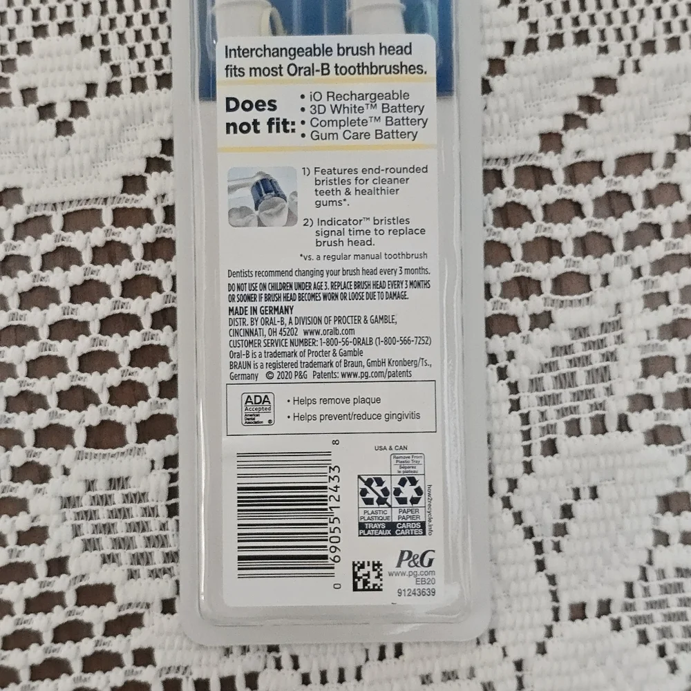 NEW Oral-B Precision Clean Replacement Brush Heads Pack for Electric Toothbrush